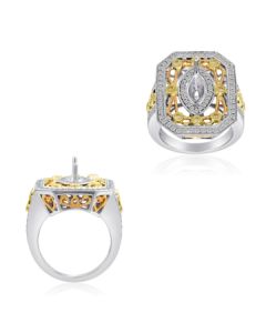 Marquise Fancy Yellow Diamond Ring