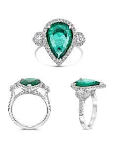 Pear Shape Emerald Ring