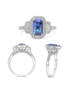 Emerald Cut Sapphire Ring