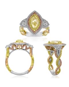 Marquise Fancy Yellow Diamond Ring