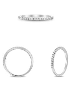 Fishtail Half Pave Diamond Band