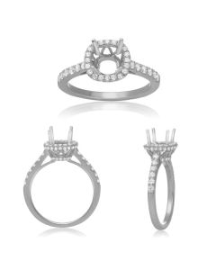 Four Prong Cathedral Engagement Setting