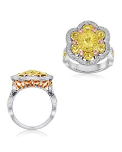 Oval Fancy Yellow Diamond Ring