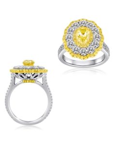 Oval Fancy Yellow Diamond Ring