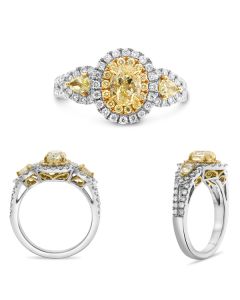 Oval Fancy Yellow Diamond Ring