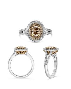 Oval Champagne Diamond Ring
