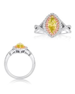 Marquise Fancy Yellow Diamond Ring