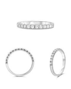 Prong-Set Half Pave Wedding Band