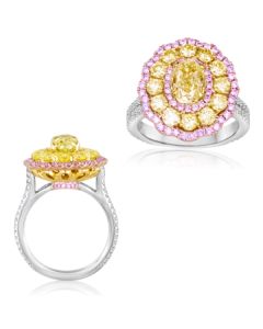Oval Fancy Yellow Diamond Ring