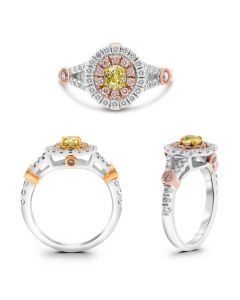 Oval Fancy Yellow Diamond Ring