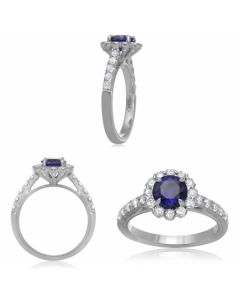 Round Sapphire Ring