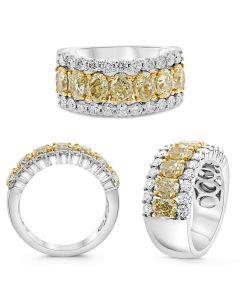 Oval Fancy Yellow Diamond Ring