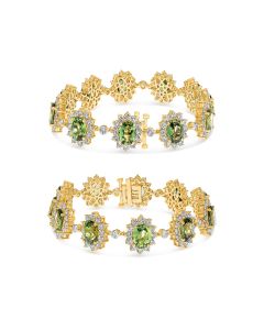 Oval Green Sapphire Bracelet