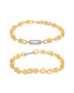 Yellow Gold Chain Link Bracelet 
