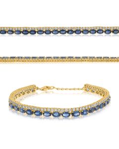 Yellow Gold 8.00 ct Sapphire Bracelet 