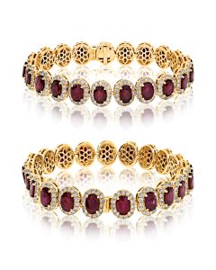 Oval Ruby Bracelet