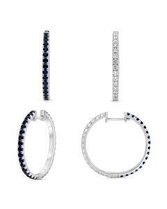 Round Sapphire Earring