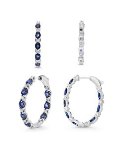 Oval Sapphire Earring