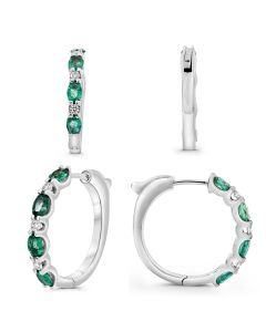 Oval Emerald Earring
