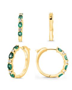 Oval Emerald Earring