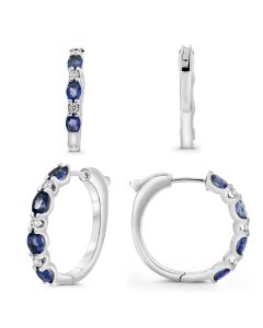 Oval Sapphire Earring