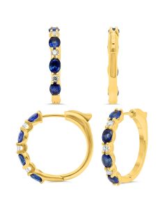 Oval Sapphire Earring