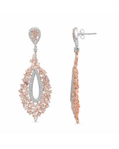 Mixed Shape Pink Diamond Earring