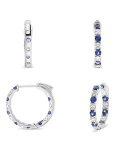 Round Sapphire Earring