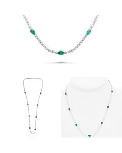Oval Emerald Necklace