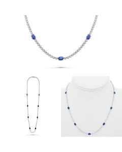 Oval Sapphire Necklace