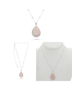 Mixed Shape Pink Diamond Necklace