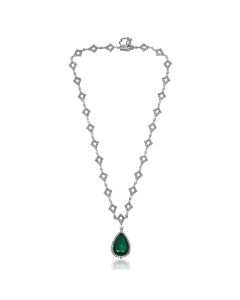 Pear Shape Emerald Necklace