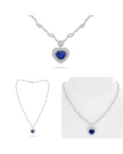 Sapphire Heart Necklace 