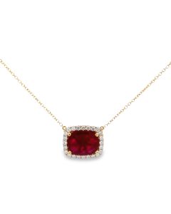 Cushion Ruby Necklace