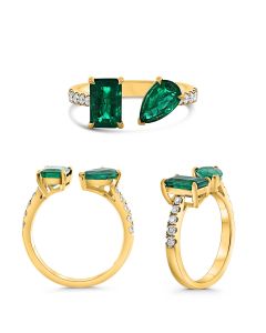 Mixed Shape Emerald Ring