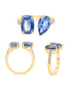 Toi et Moi Blue Sapphire Ring