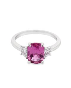 Cushion Pink Sapphire Ring