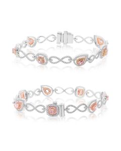 Mixed Shape Pink Diamond Bracelet