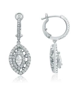 Marquise Cut Diamond Drop Earrings