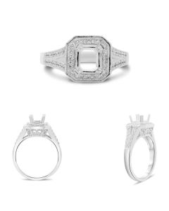 Octagon Split Shank Engagement Setting