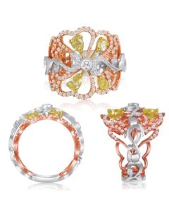 Round Fancy Yellow Diamond Ring