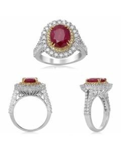 White Gold Square Engagement Setting