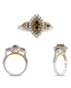 Marquise Champagne Diamond Ring