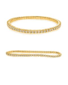 Yellow Gold Round Diamond Bracelet