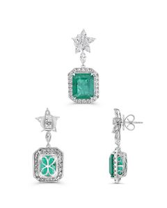 Emerald Cut Emerald Earring
