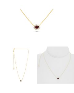 Oval Ruby Necklace
