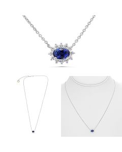 Oval Sapphire Necklace