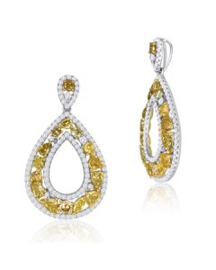 Mixed Shape Fancy Yellow Diamond Pendant