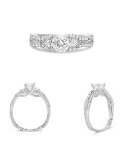 White Gold Euro Shank Engagement Setting