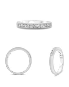 White Gold Milgrain Pave Band
